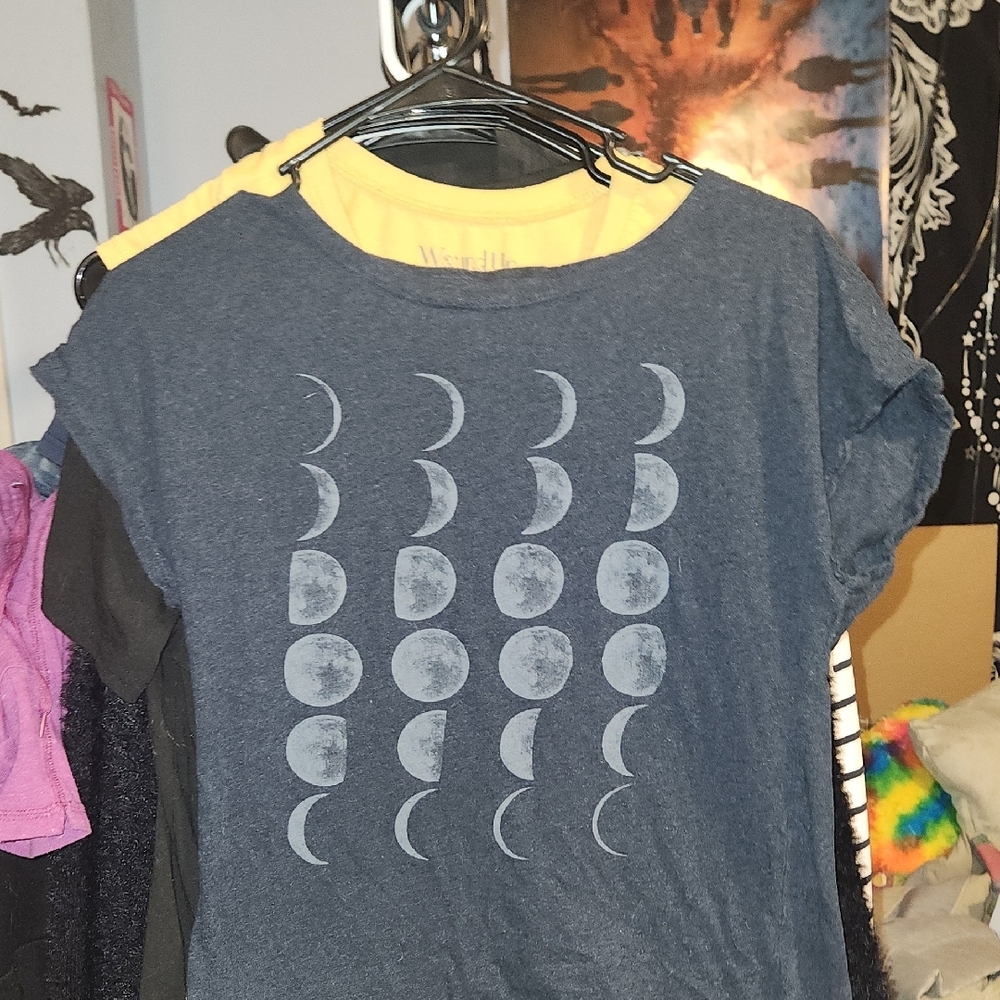 Blue Lunar Phase Short Sleeve Tee